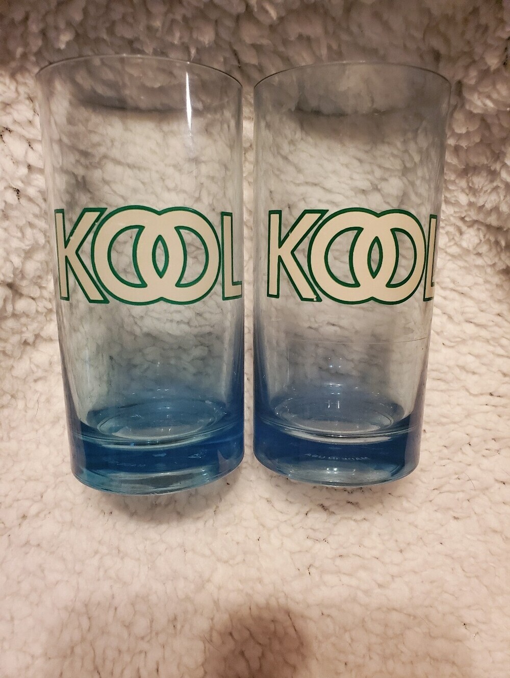 Vintage Kool Promo Acrylic Green 12oz Glasses Set Of 2